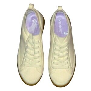 Vionic Winny Knit Ivory Sneaker Women's Comfort Shoe US 7.5 M EU 38 Gum Sole